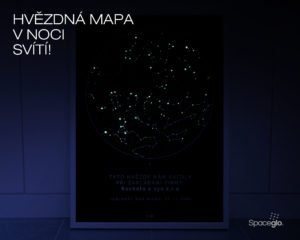 Svitici hvezdna mapa vaseho vaseho zivotniho okamziku skandinavsky styl cerna kompas sever jih NOC
